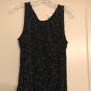 The Loft Brocade Velvet Design Sleeveless Blouse
